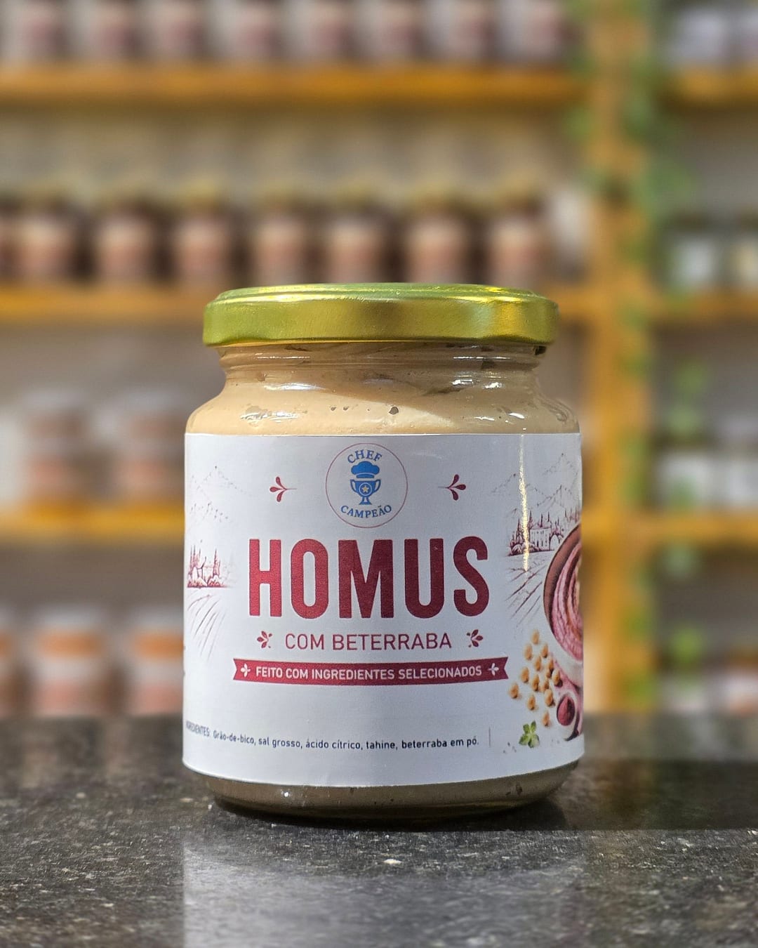 Homus com Beterraba
