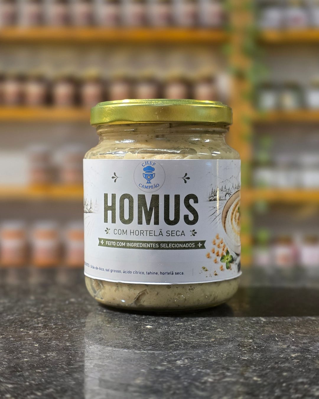 Homus com Hortelã